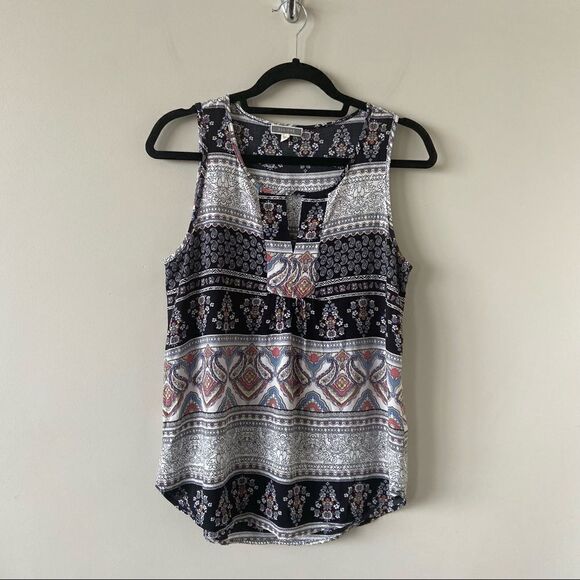 Pleione-paisley Floral Printed Tank Top (Size:Small) - Picture 1 of 7